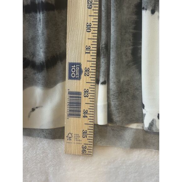 Norma Kamali Convertible Flared Skirt Dress M Black Tie Dye Off Shoulder Bandeau - Picture 6 of 16